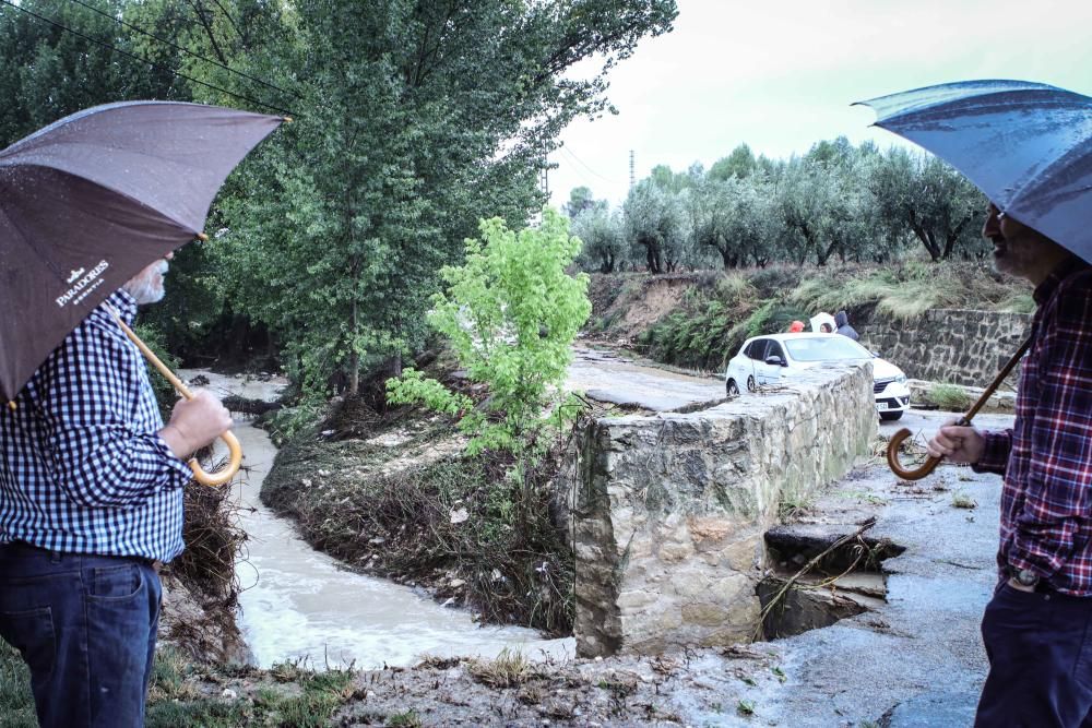 Destrozos en El Comtat por el temporal