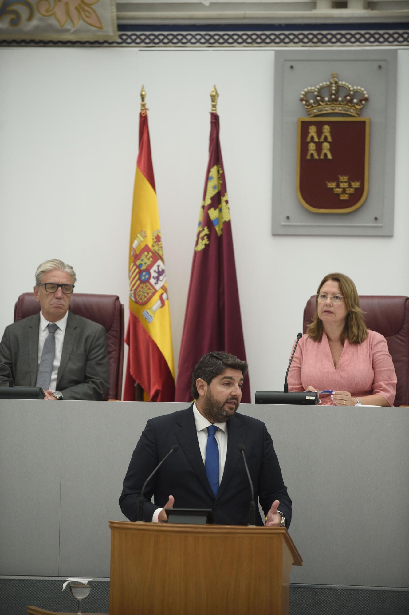 Primera sesión del segundo debate de investidura de López Miras en la Asamblea