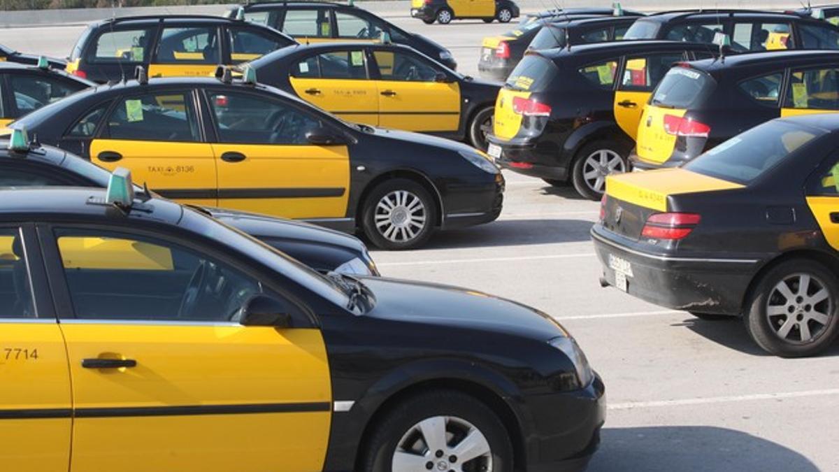 Taxis en El Prat.