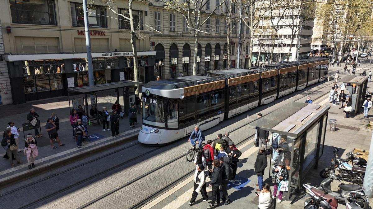 Imagen del archivo del tranvia de Marsella, fabricado por CAF.
