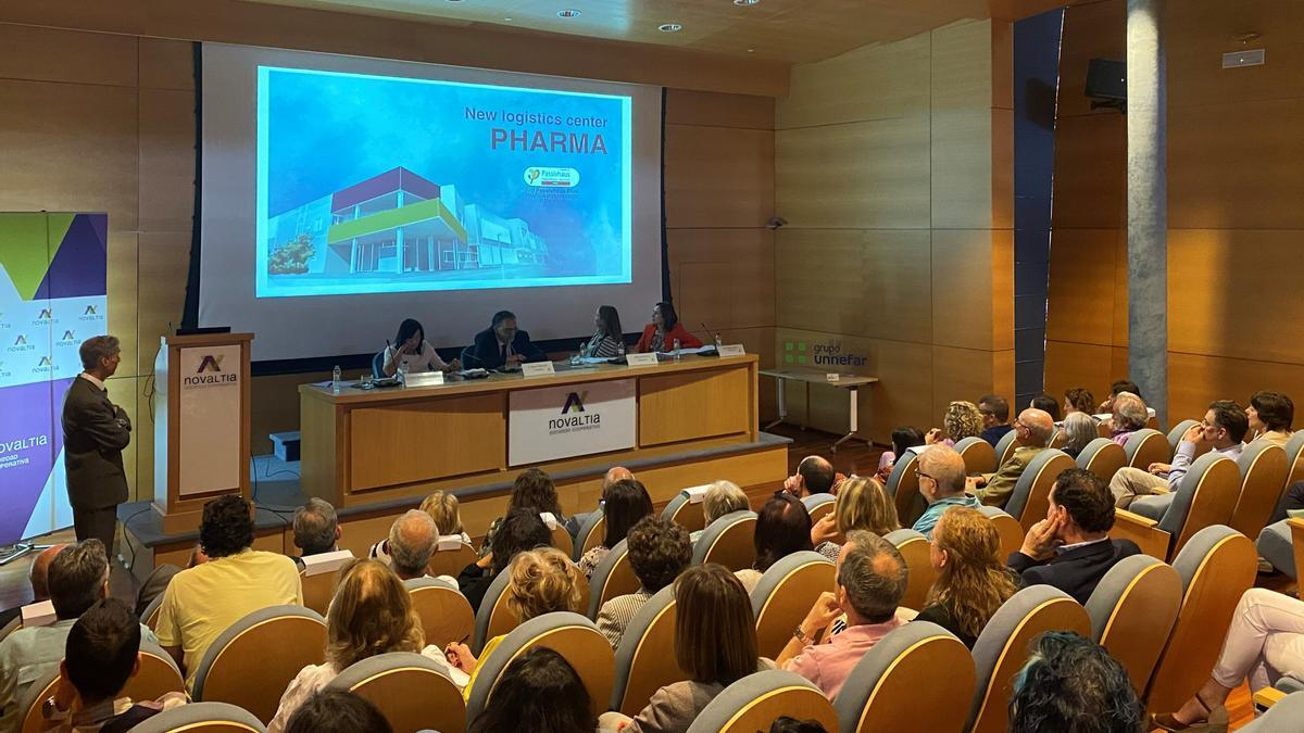 La asamblea general de socios de la cooperativa farmacéutica Novaltia celebrada el marte en Zaragoza.