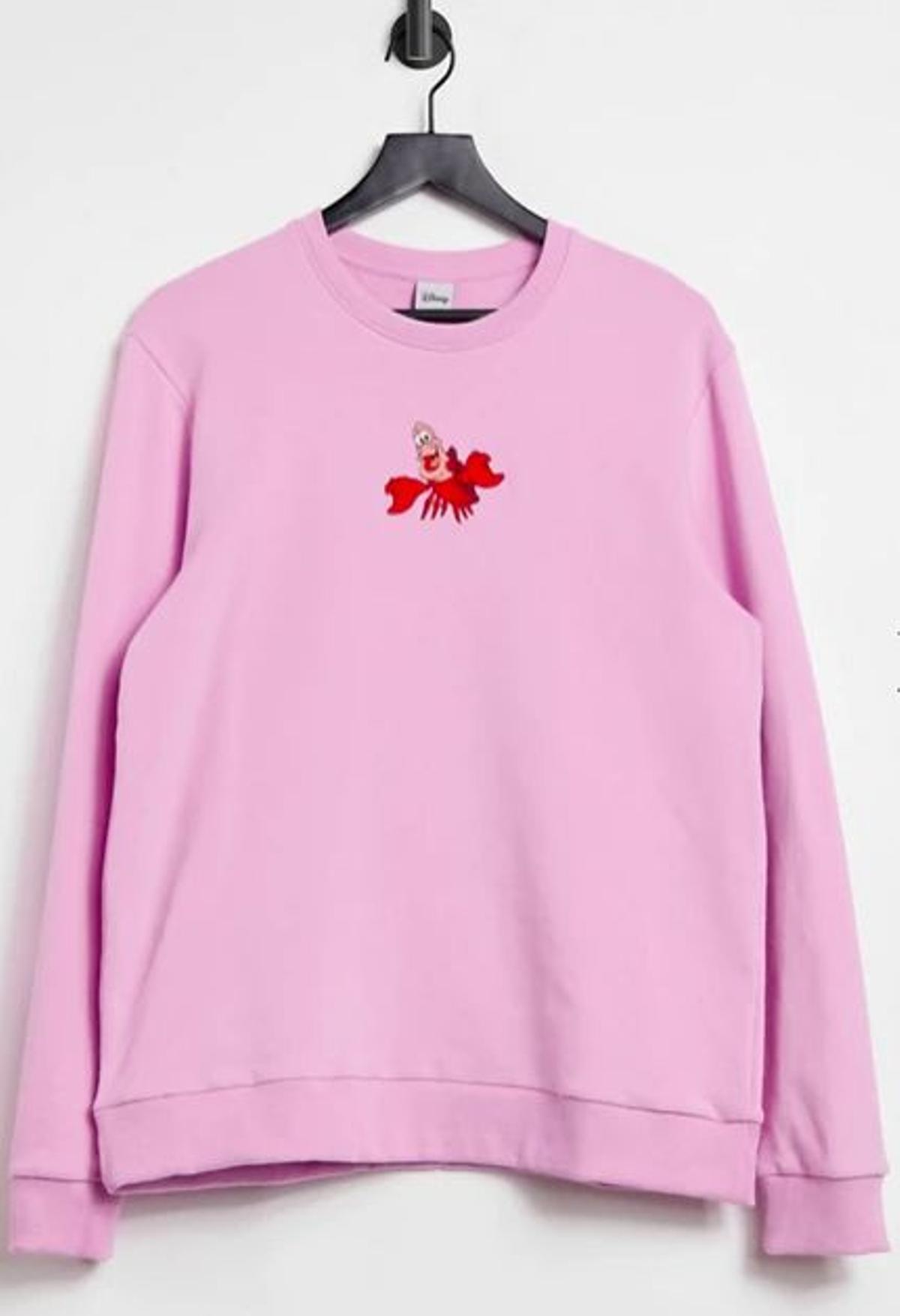 Sudadera rosa con diseño bordado de Sebastián' de 'La sirenita' de Disney