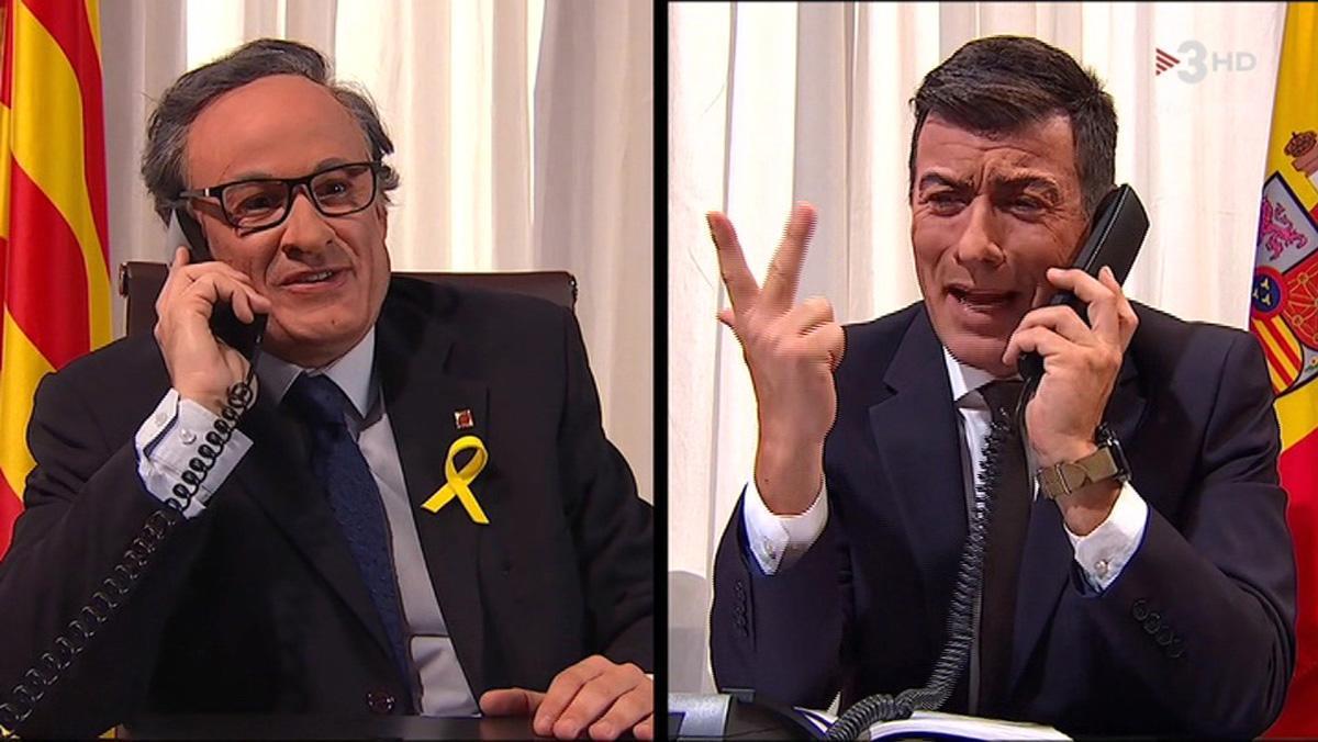 Sánchez y Torra, en ’Polònia’ (TV-3).