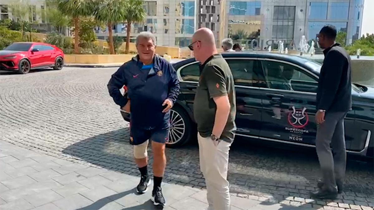 ¡Joan Laporta hace deporte en Arabia Saudí!