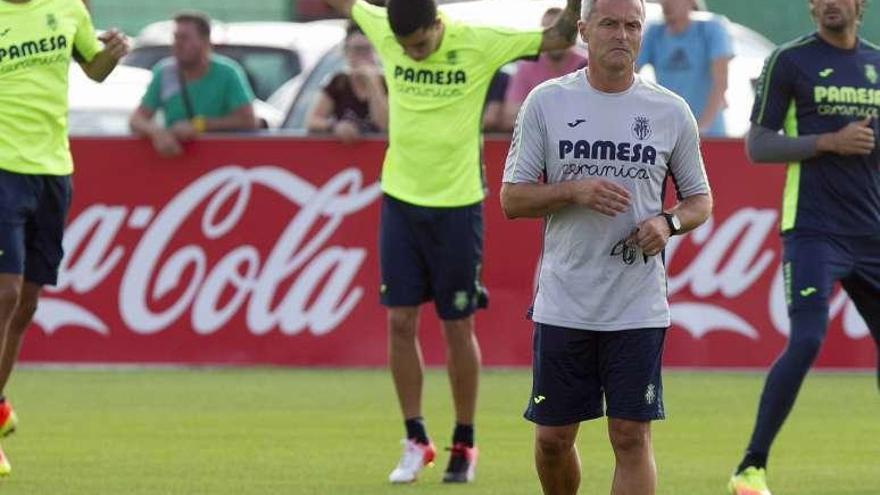 Fran Escribà, en un entrenamiento del Villarreal. // Domenech Castello