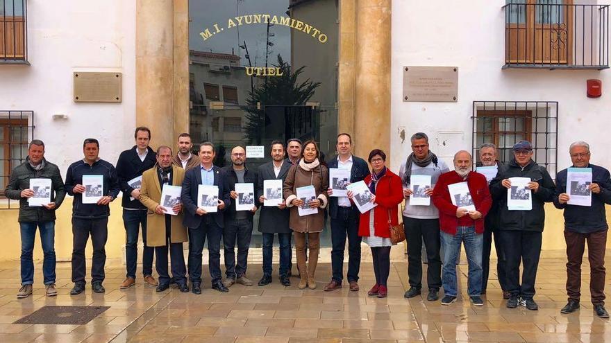 Los alcaldes, esta mañana en Utiel