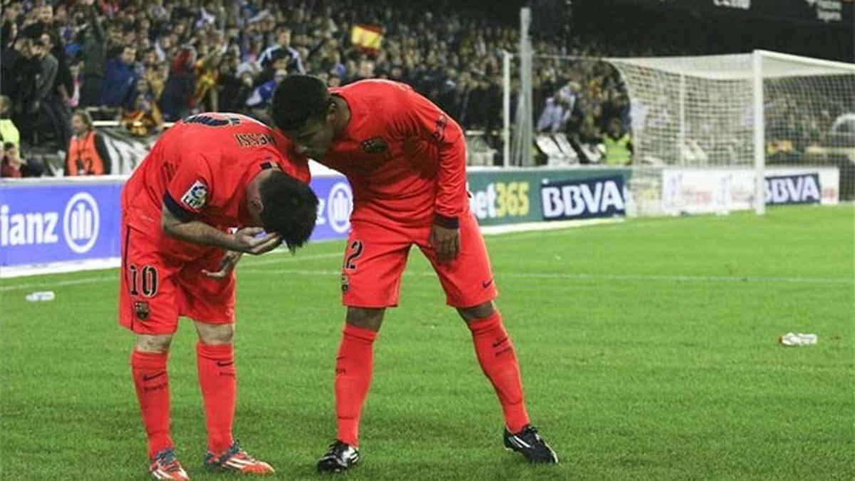 Messi recibió un botellazo