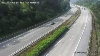 Dos accidentes en la Y sentido Gijón dejan dos heridas leves