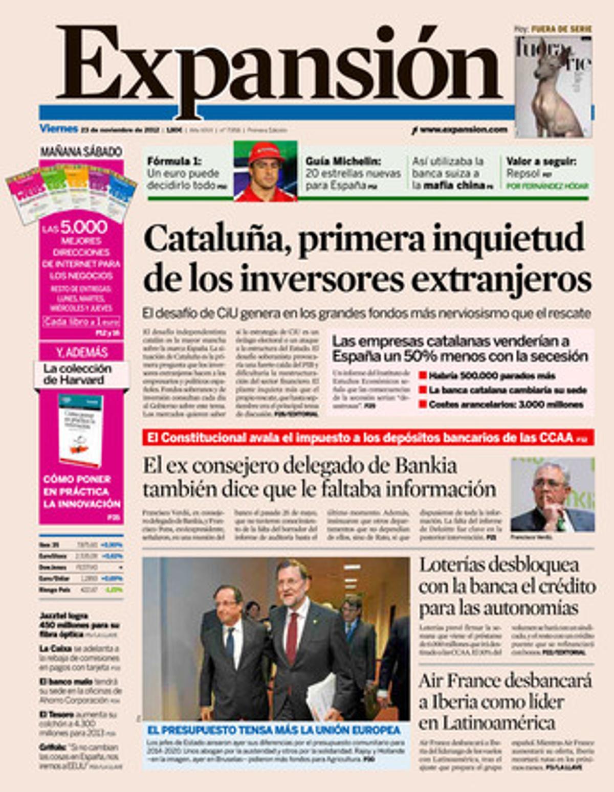 {Expansión}, 23-11-2012.