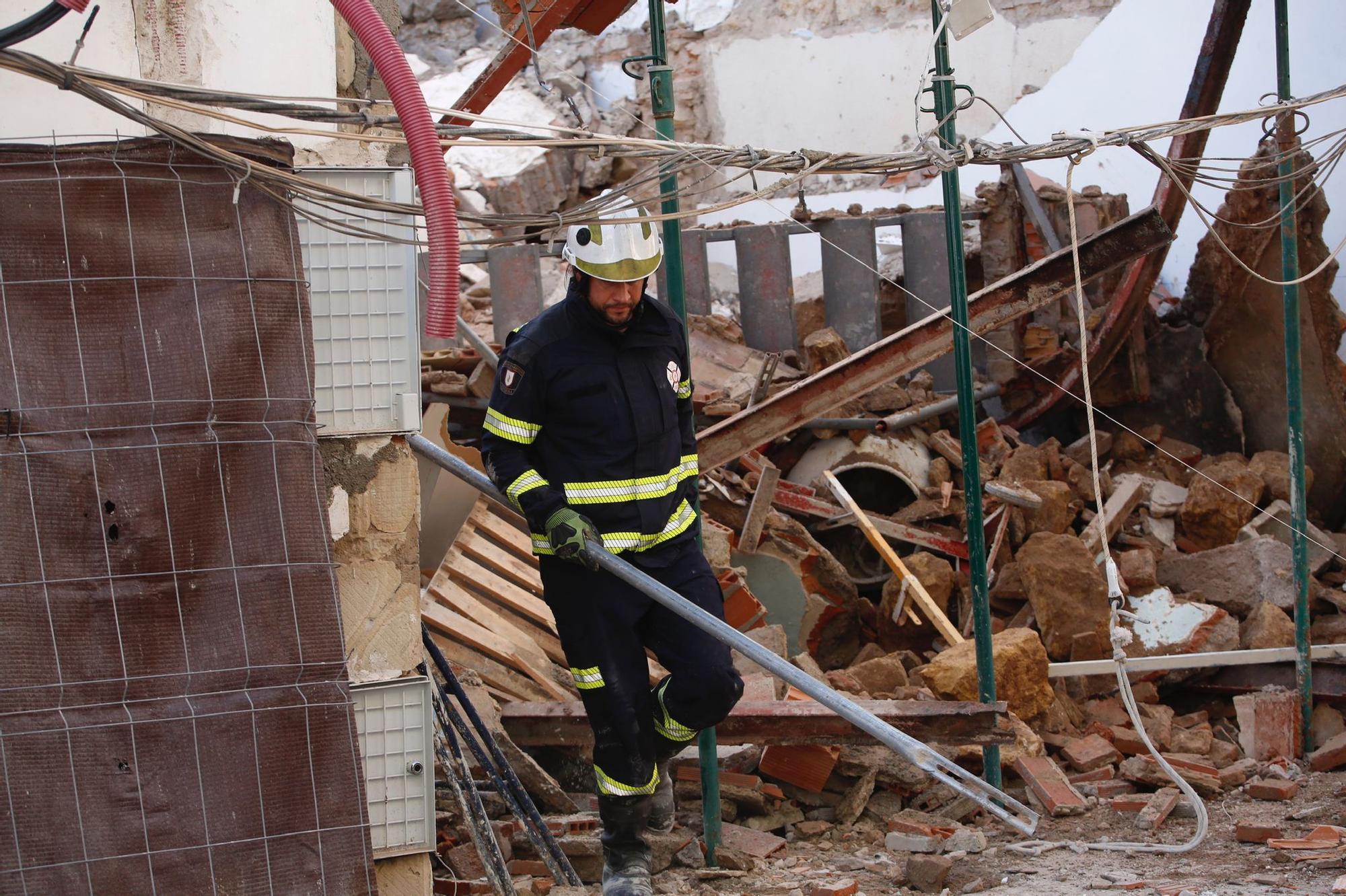 Derrumbe de una casa en obras en la calle de San Acisclo de Córdoba