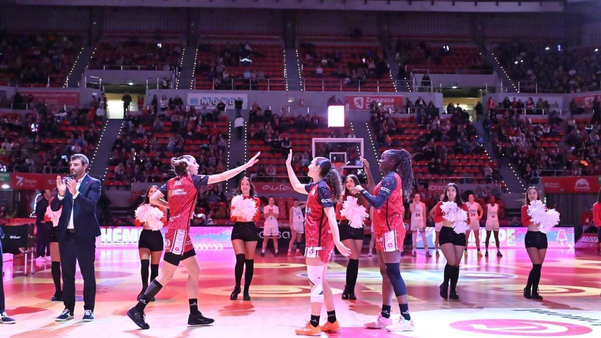 Mariona Ortiz, durante la presentación del partido ante el Jairis