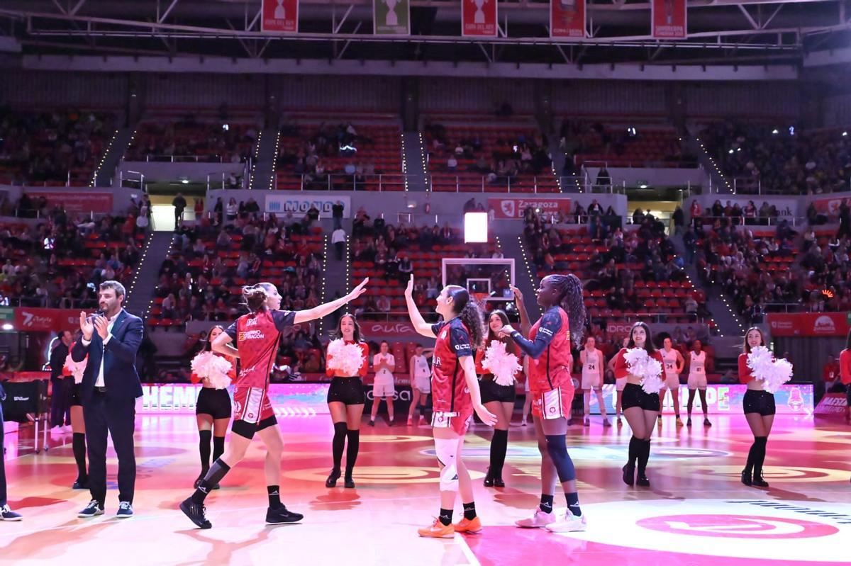 Mariona Ortiz, durante la presentación del partido ante el Jairis