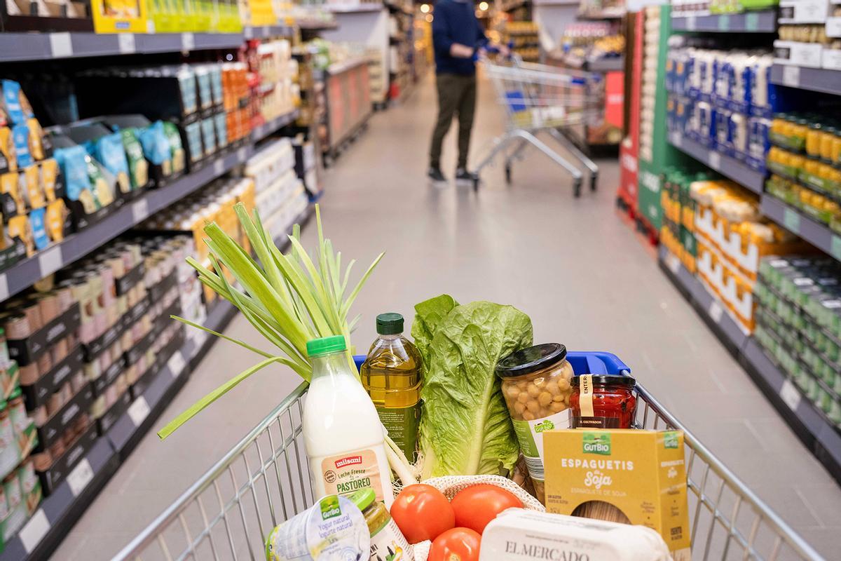 Carro de la compra en ALDI.