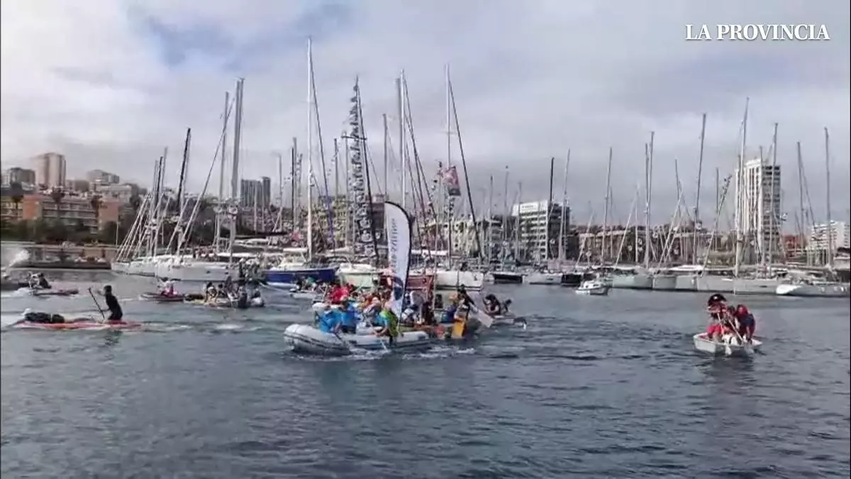 Vikingos, piratas y hasta un tiburón se dejan ver en el Muelle Deportivo de Las Palmas de Gran Canaria
