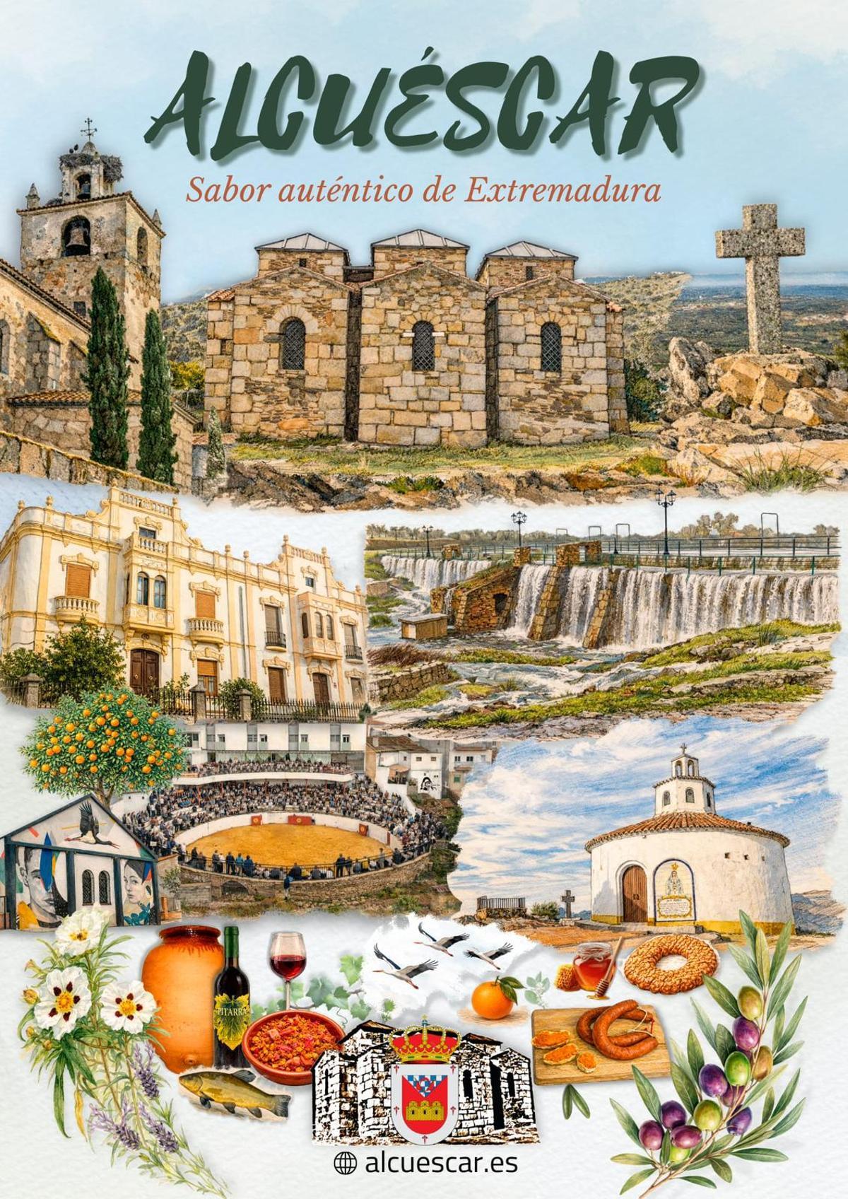 Cartel promocional de Alcuéscar elaborado por Cristina Jaén.