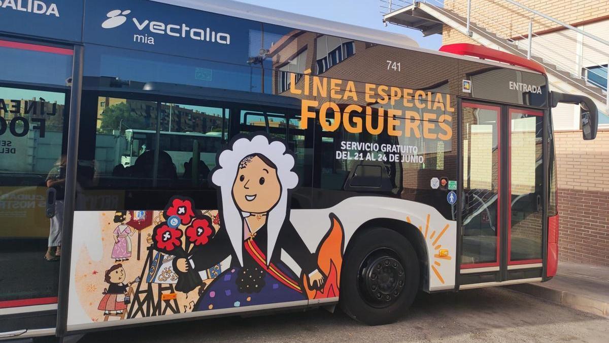 Línea de autobús para ver las hogueras de Especial gratis: horario, paradas y frecuencia