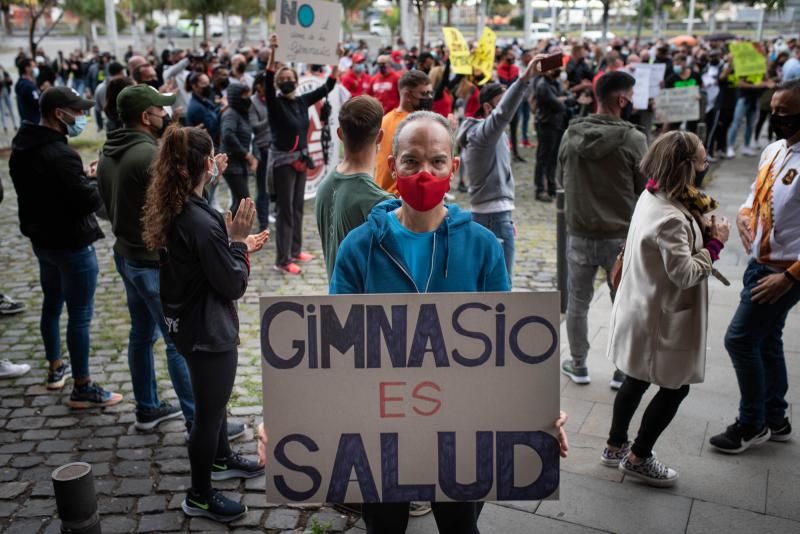 Los gimnasios de Tenerife salen a la calle en demanda de ayudas por la crisis del Covid-19