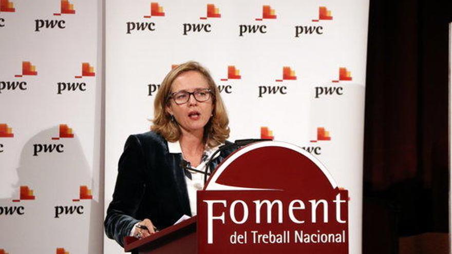 La ministra d&#039;Economia en funcions, Nadia Calviño, en una imatge d&#039;arxiu