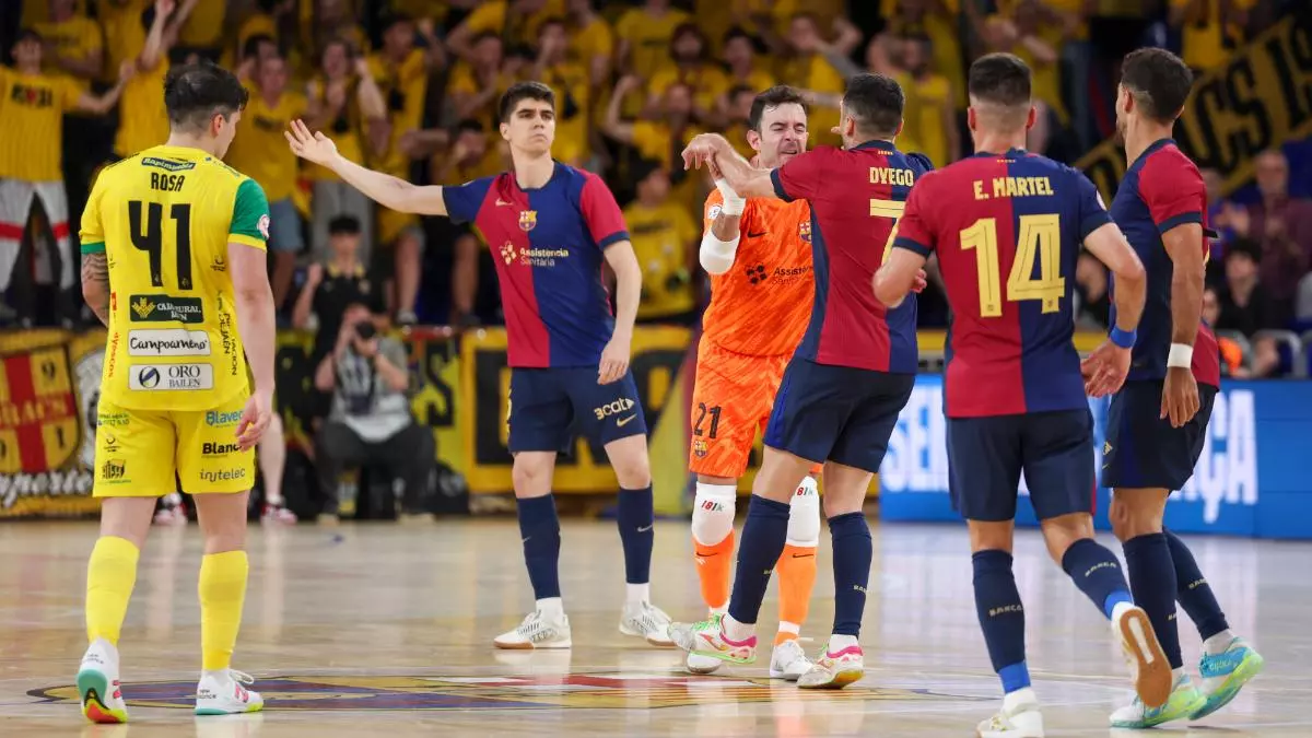 Bar?a - Ja谷n Para赤so Interior: resumen, resultado y goles de cuartos del play-off de la LNFS