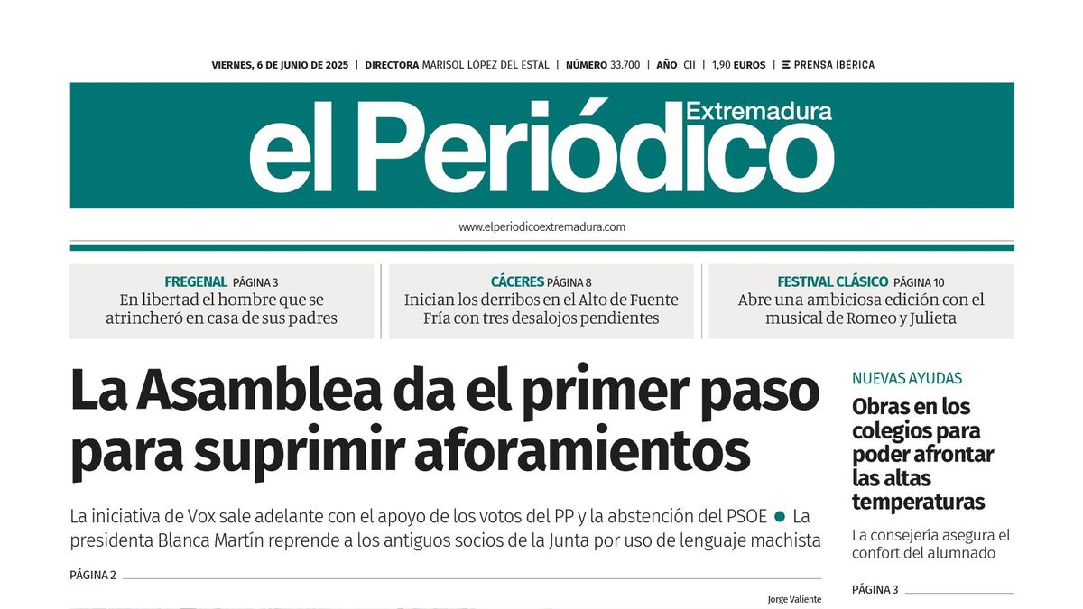 Consulta la portada correspondiente al día 6 de junio de 2025