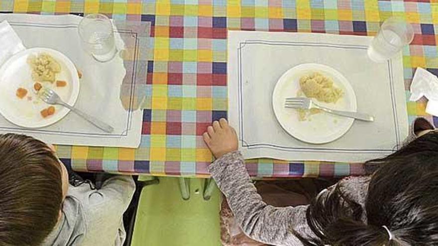 Escolares en el comedor en una imagen de archivo.