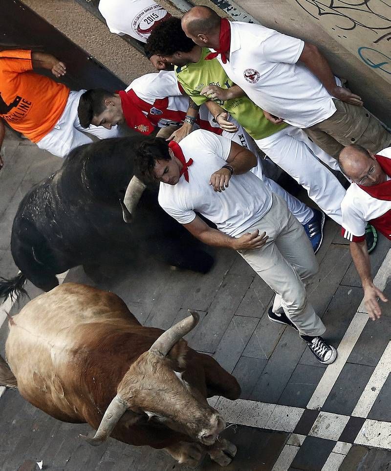 Penúltimo encierro de las fiestas de San Fermín