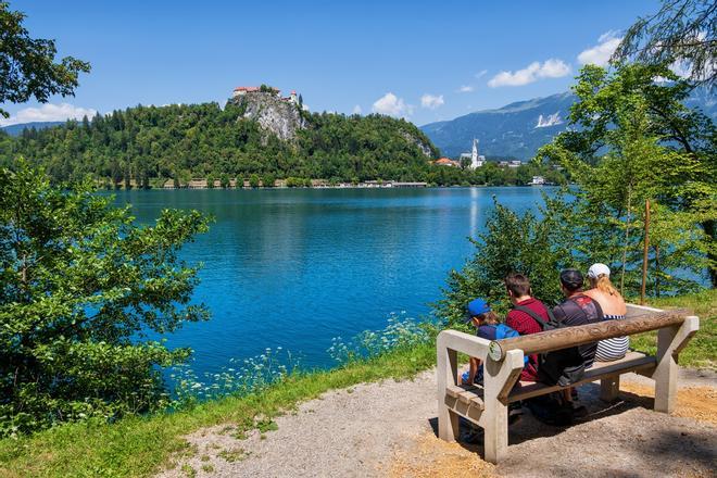 Al lago Bled, en Eslovenia