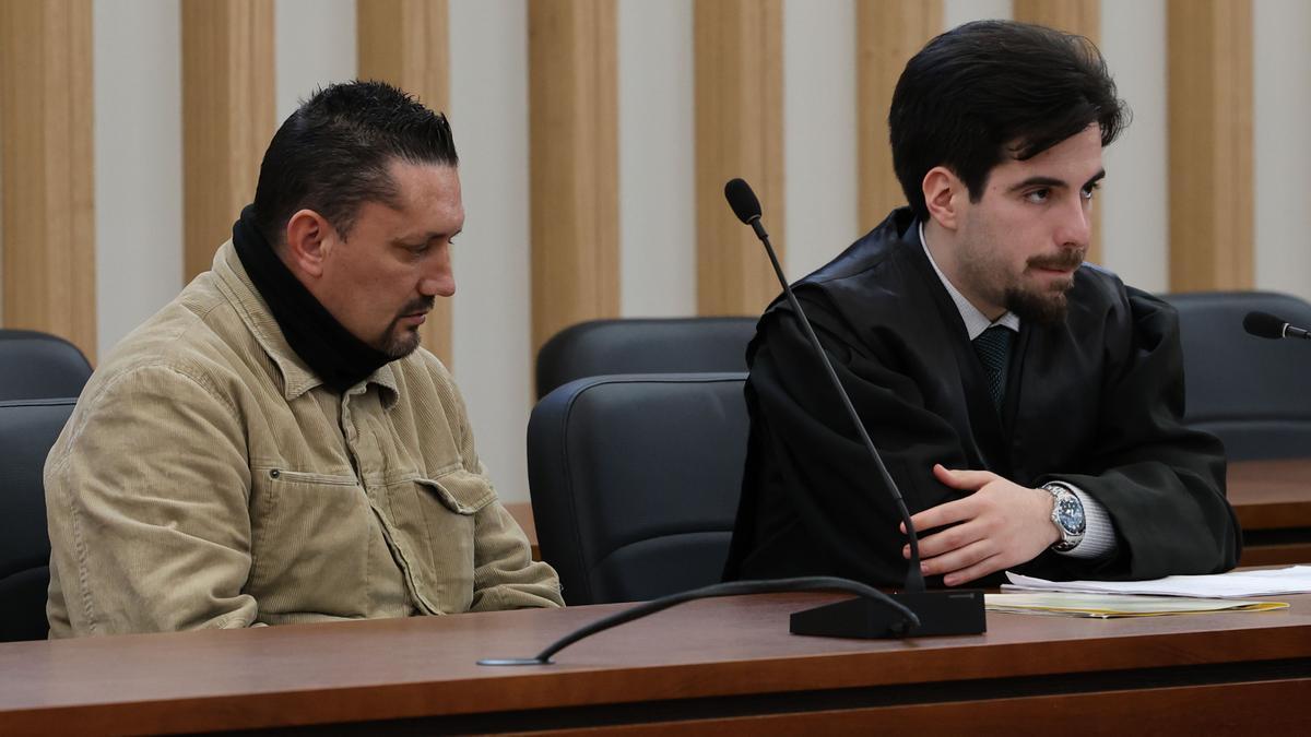 Manuel Matanzas, declarado culpable por el crimen de Chapela, al escuchar el veredicto del jurado.