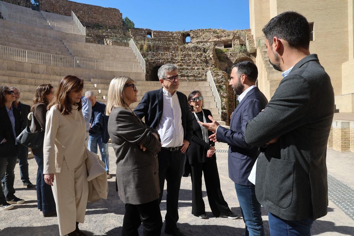 Un instante de la visita.