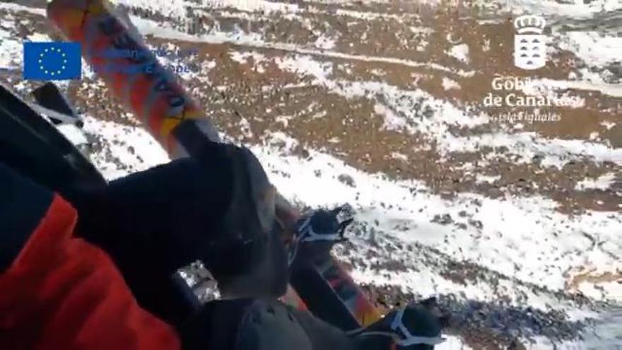 Rescatado en helicóptero tras sufrir una caída en un sendero del Teide