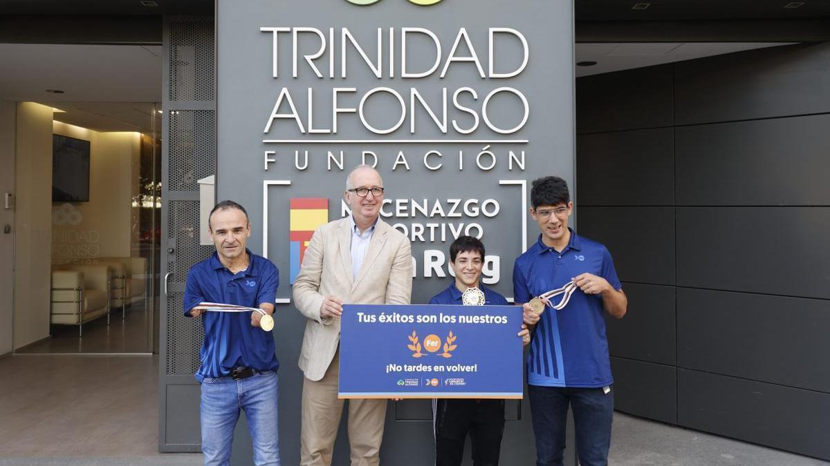 Ricardo Ten, Juan Miguel Gómez, Julia Figueroa y Maurice Eckhard, en la Fundación Trinidad Alfonso