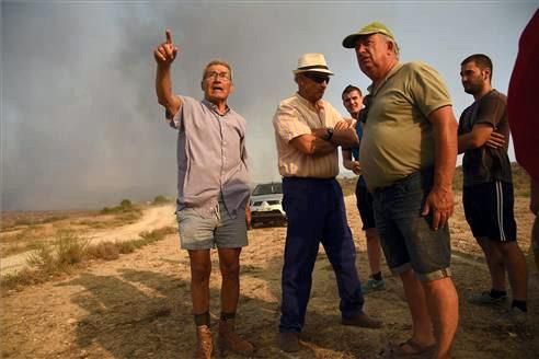 Impresionante incendio en la sierra de Alcubierre