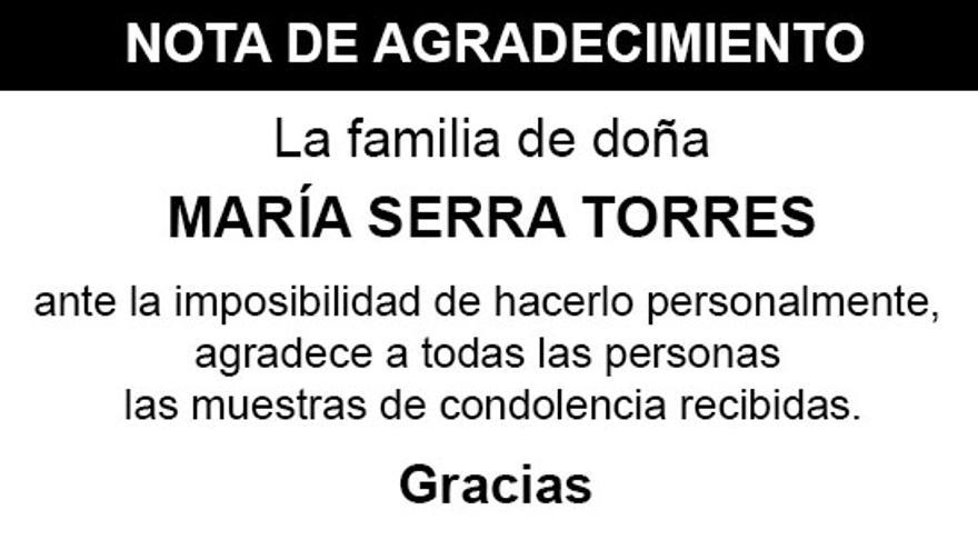 Nota María Serra Torres