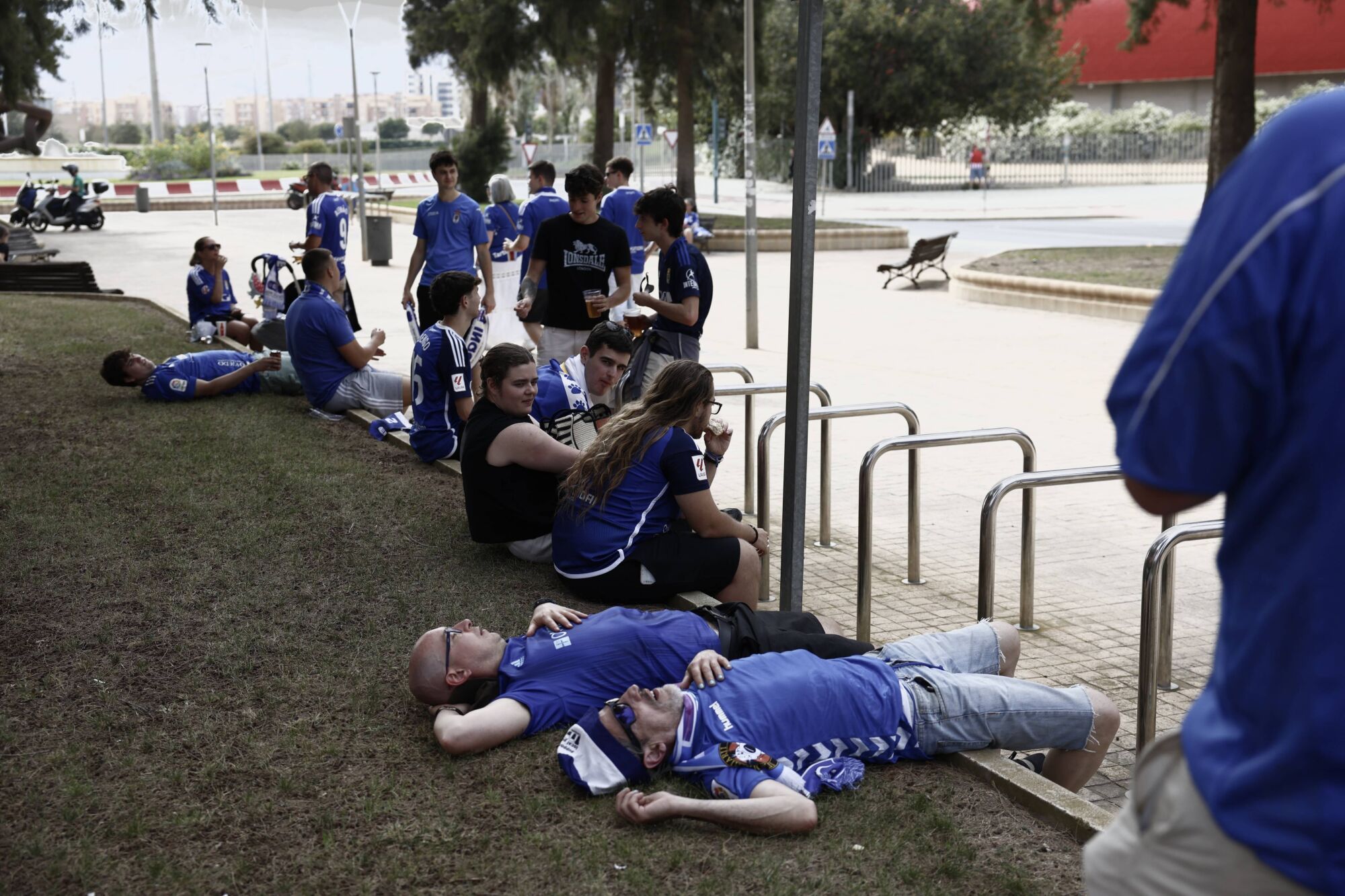 Los aficionados del Real Oviedo ya están en Almería