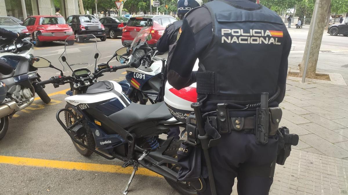 Agentes de la Policía Nacional en Palma.