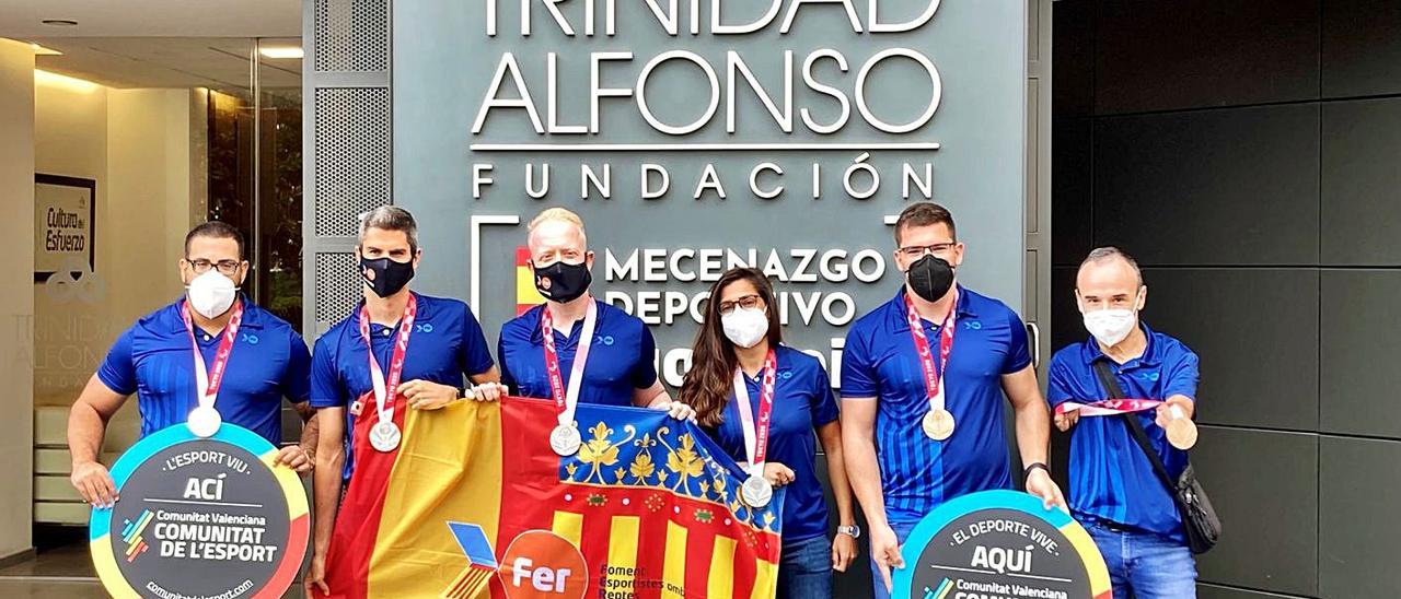 Los medallistas paralímpicos de la Comunidad que lograron medalla en Tokio, ayer. | FTA