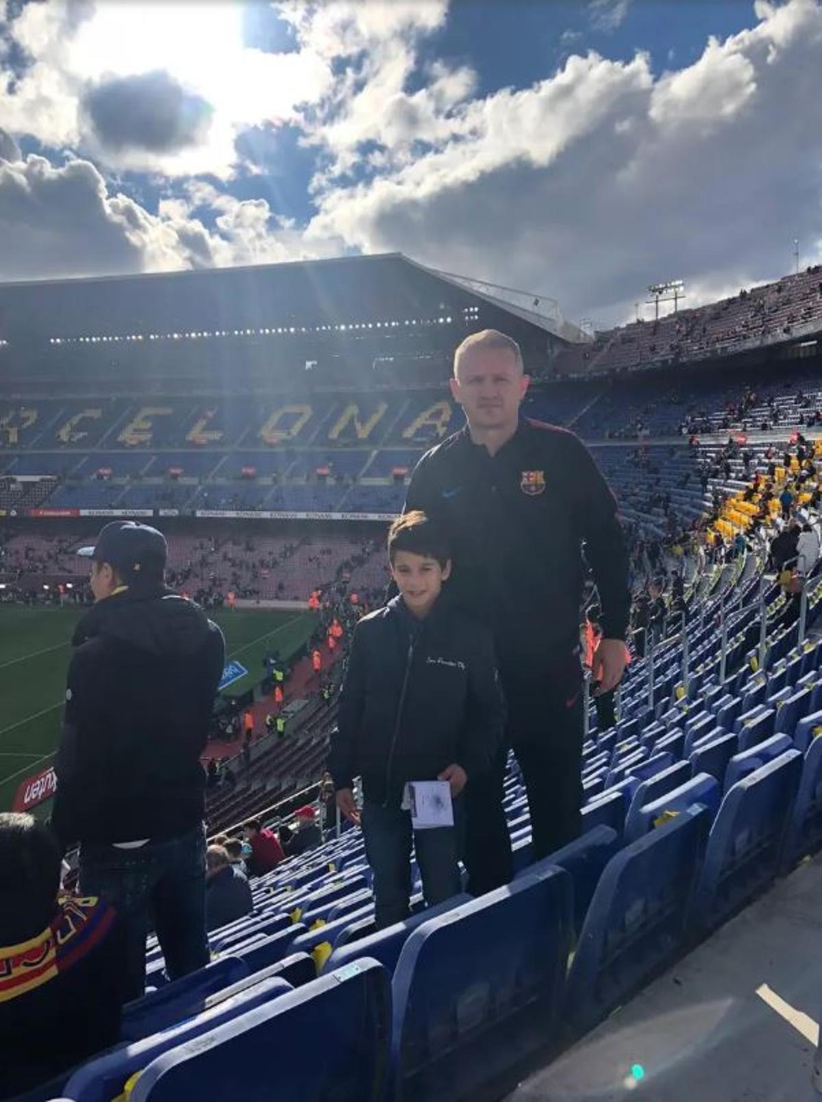 Lovro Chelfi en el Camp Nou
