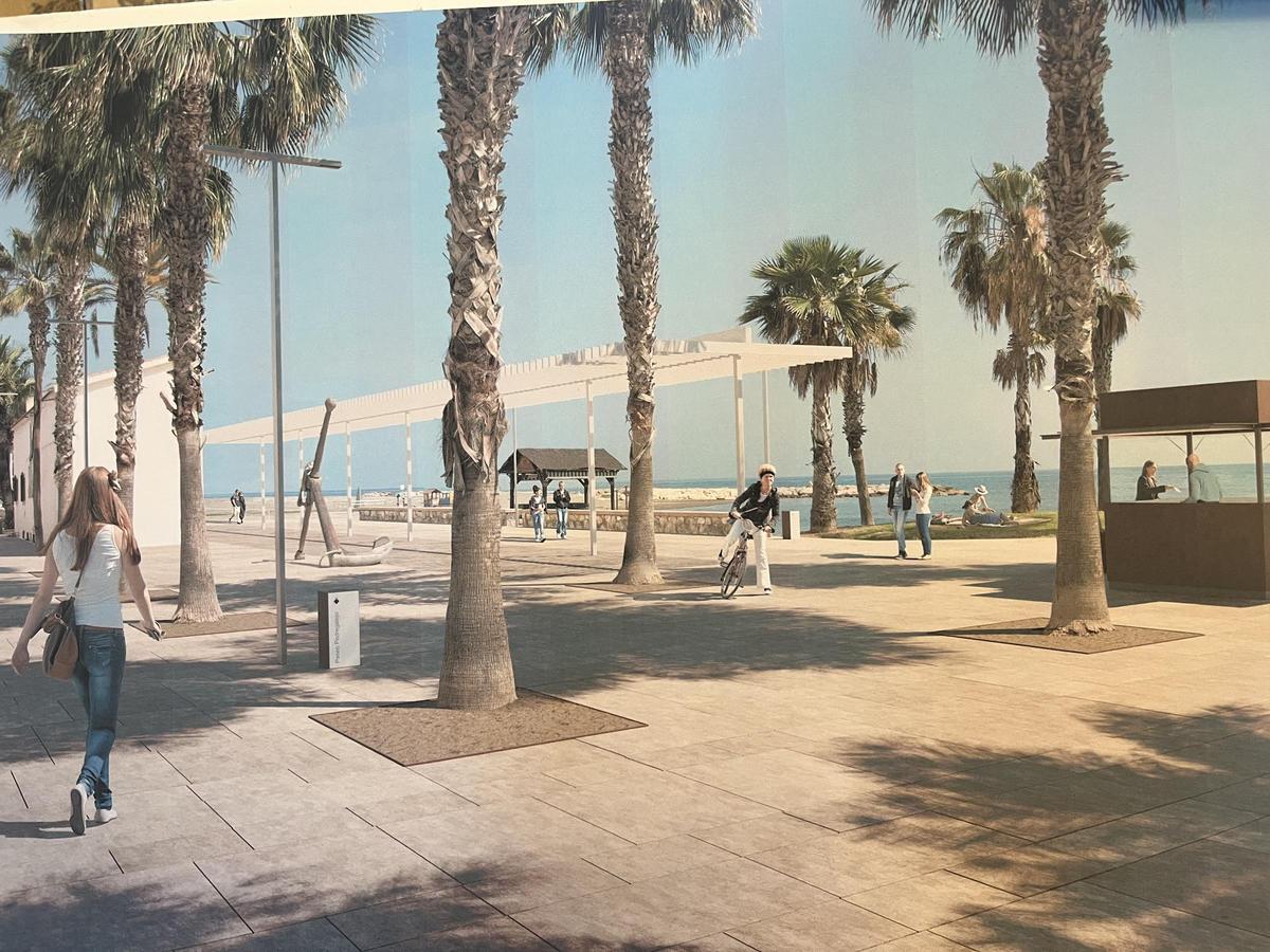 Infografía del paseo marítimo de El Palo, tras su remodelación