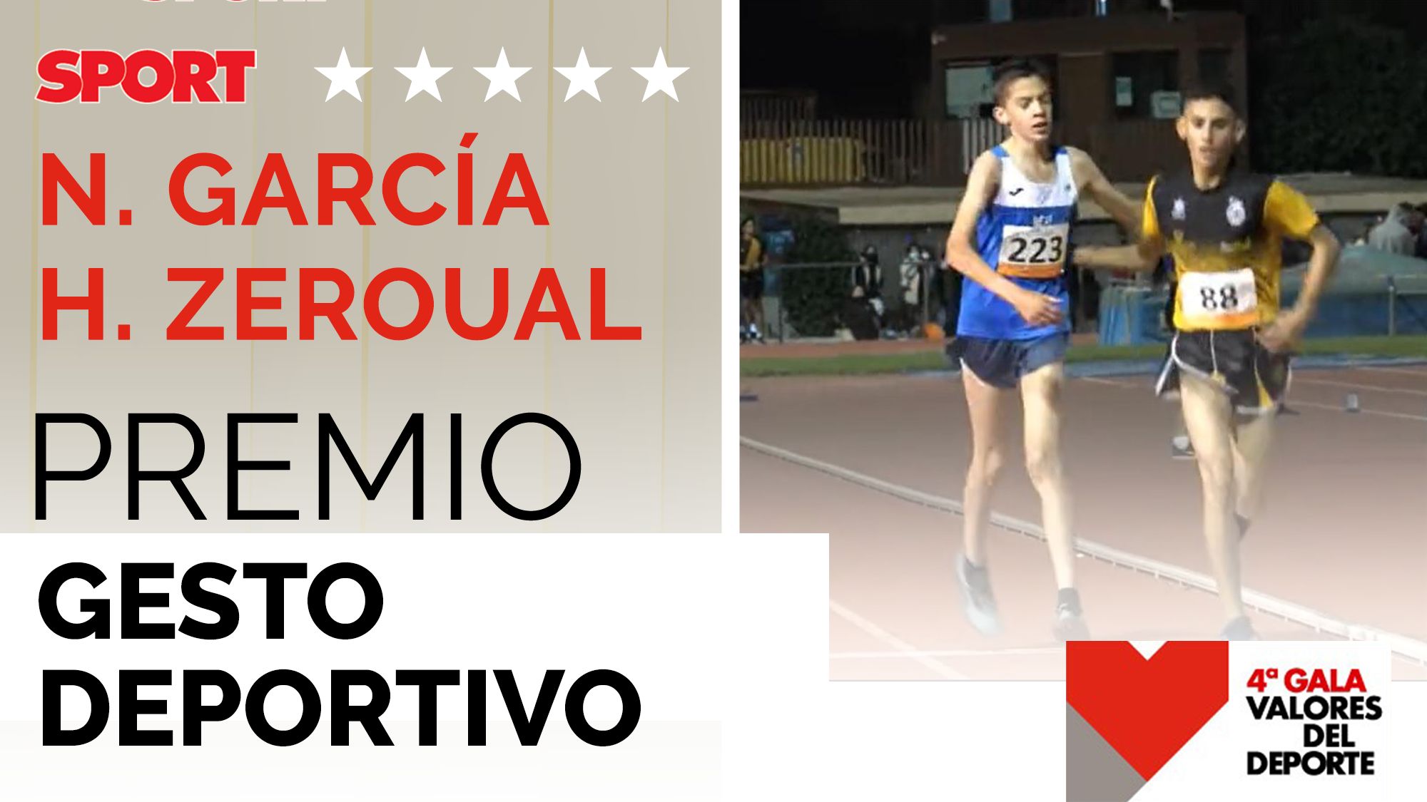 Hamza Zeroual y Nil García, Premio Valores Gesto Deportivo