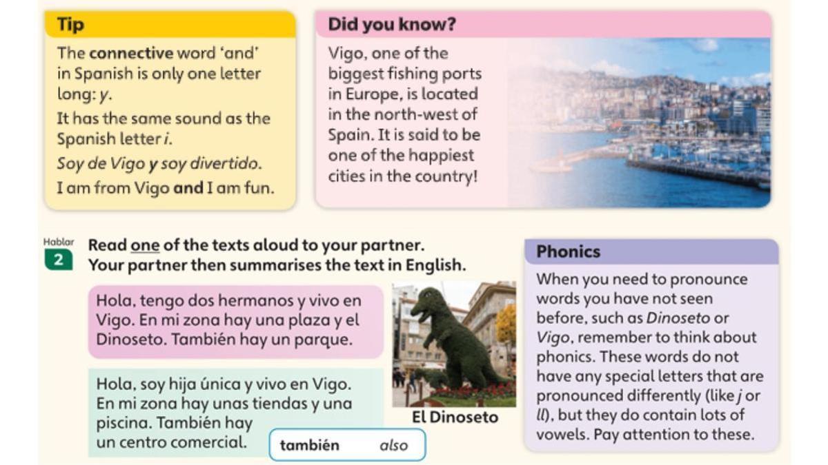 Una captura del manual, en la que hace alusión al puerto de Vigo y al Dinoseto.