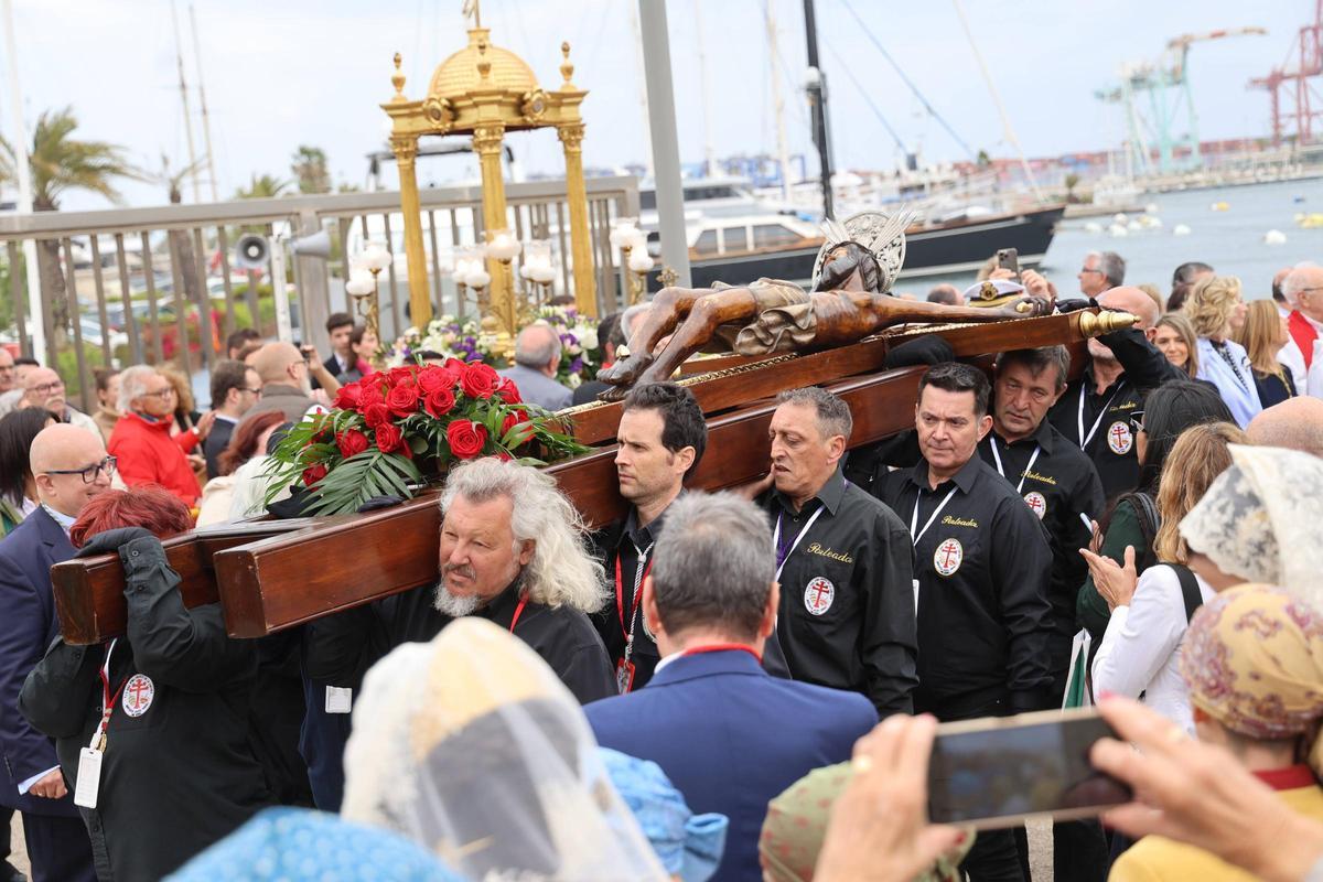 El Cristo del Grao llegó al puerto de Valencia el día 1