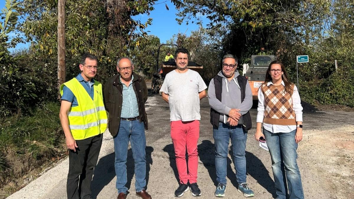Por la izquierda, Roberto Fernández, Juan Carlos Álvarez, Javier Rodríguez, Pergentino Martínez y Leire Gabilondo