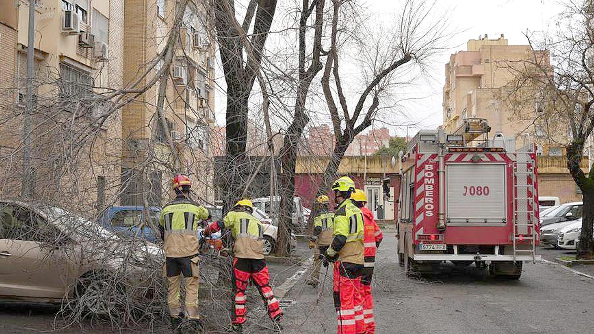 La semana ya comenzó con multitud de incidencias en la parte más occidental de Andalucía y hoy se acentúa el riesgo por fuertes lluvias y viento.