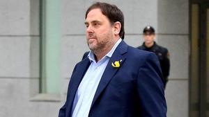 Oriol Junqueras, el 2 de noviembre del 2017, a su llegada a la Auidencia Nacional.