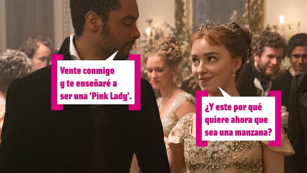 El duque de Hastings y Daphne hablando sobre las pink ladies