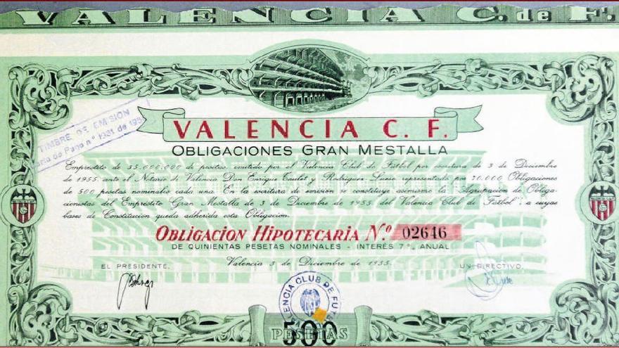 La respuesta financiera de la afición del Valencia CF en 1955