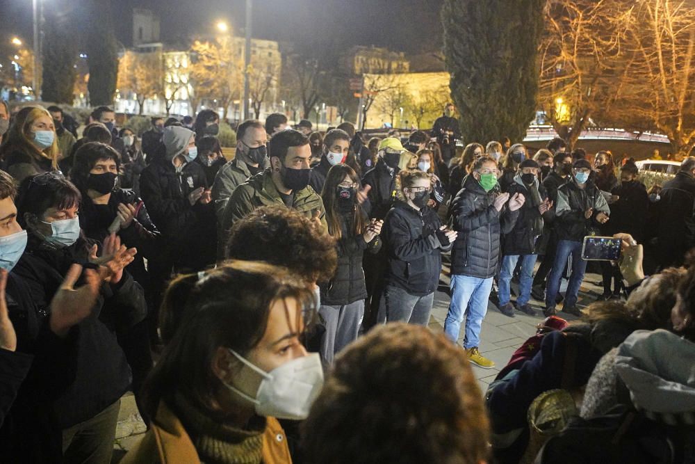 Concentració a Girona per reclamar la llibertat del detinguts per les protestes