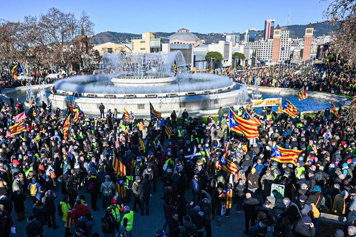 Protestas por la celebración de la cumbre España-Francia en Barcelona