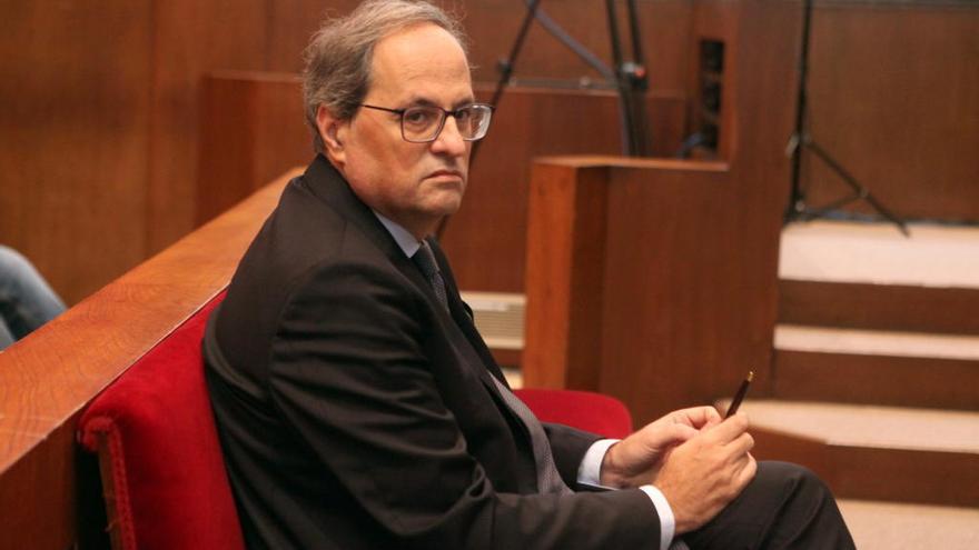 El president Quim Torra durant el judici.