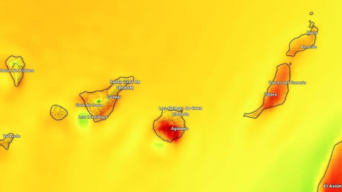 Previsión de temperatura de este lunes en Canarias